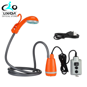 Portable Camping Shower Outdoor Camping Shower Pump Rechargeable Shower Head for Camping Hiking Traveling
