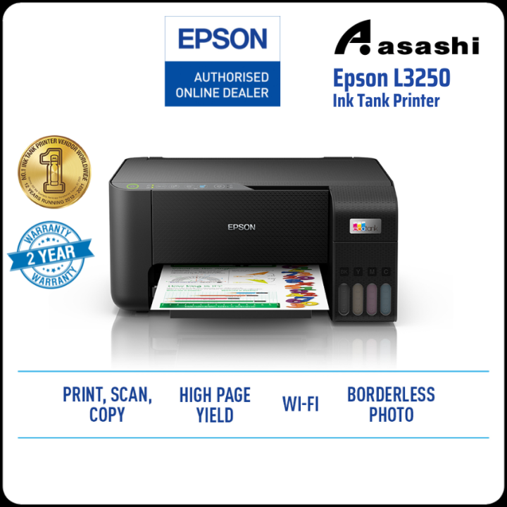 Epson EcoTank L3250 AllinOne Ink Tank Printer (Bundle with 1 Ream A4
