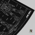 [Poster Only] Mobile Suit Gundam RX78 - 2 Mecha Minimal Robot Blueprint Style Art Large Poster Print / Wall Art. 