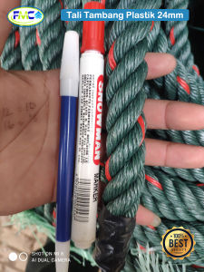 Tali Tambang Plastik PE Per Roll Tali HTBM Hijau Bintik Merah Ukuran Kecil Sedang Besar Tali Ikat Barang Motor Ikat Barang Mobil Terpal Jemuran Jaring Super Kuat Tahan Segala Cuaca
