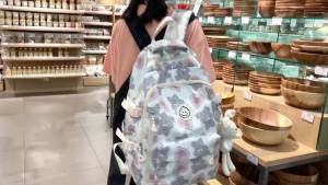 COD  Beg Sekolah Sekolah Menengah Rendah Pelajar Cetakan Bunga Tahan Noda Pelajar Sekolah Rendah Bear Merancang Beg Galas Komputer Pelajar Universiti Beg Galas  Sem