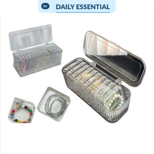 【DAILY ESSENTIAL】 Bracelet Storage Box / Transparent Jewelry Storage Box / Storage Organiser / Acrylic Plastic