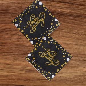 Party Napkin / Serviette (Paper) - Colour Birthday Print [NSP023]