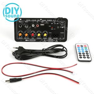 DIYsound เครื่องขยายเสียง5-12นิ้วบลูทูธ5.0ลําโพงสเตอริโอบอร์ดดิจิทัลรองรับสองซับวูฟเฟอร์รองรับ USB TF รีโมตคอนโทรล AC 12V 24V