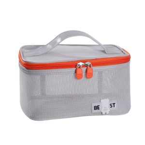 UNIITY Transparent Mesh Bag Large Capacity Portable Bathing Bag Lightweight Makeup Bag Beach Accessories