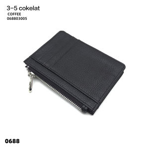 Jaysen Dompet Kartu Dengan Zipper Bahan Geniune Leather - Card Holder Import Fashion