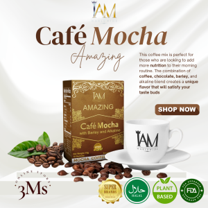 IAM Amazing Cafe Mocha with Barley and Alkaline blend 1 box
