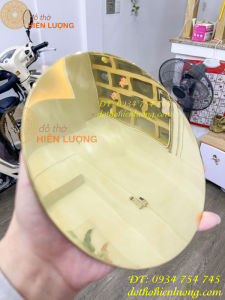 Gương cầu lồi bằng đồng kiểu trơn đường kính 17cm (Mặt sau hình 12 con giáp)