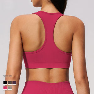 MUTUER Breathable Sports Bra Women Fitness Brassiere Removable Padded Running Gym Underwear Seamless Push Up Yoga Top