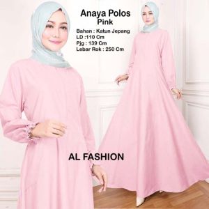 GRAC3COLL Dress Naya Polos Gamis Maxi Dress Home Dress Model Terkini J1-22