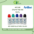 [GY Office] Artline Stamp Pad Ink Assorted Colors - BLACK/BLUE/RED/GREEN/PURPLE. 