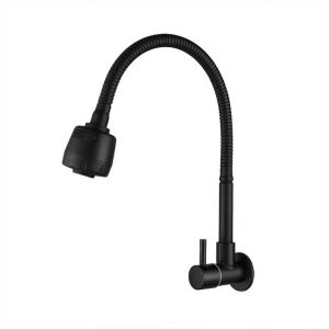 Happy Everyday.you Kitchen Sink Faucet Flexible Water Tap Wall Or Vertical Mounted Faucet 360 Degree Swivel Two Water Flow Modes Zinc Alloy Tahan Lama Mudah Pasang Washing Fruits Vegetables