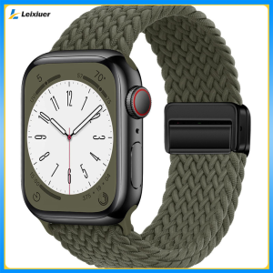 Magnetic Buckle Braided Nylon Loop Strap Adjustable Breathable Band for Apple Watch Ultra / Series 11 10 9 8 7 6 SE All Sizes 38-49mm