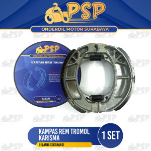 Kampas Rem Tromol Karisma - Kanvas Kanvas Brake Shoe Breakshoe Rem Rim Tromol Belakang Honda Kharism