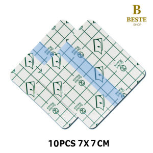 100pcs 7*7CM Waterproof Plaster Transparent Adhesive Medical Wound Dressing Tape Fixer Plaster