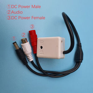 DC 9V 12V Microphone Sound Monitor Audio Pickup RCA Female Adapter CCTV For CCTV Camera DVR NVR