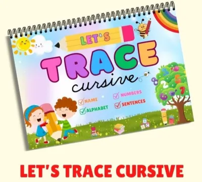 60pages Lets Trace Cursive Workbook Tracing Workbook Practice Writing for Kids Beginner Level