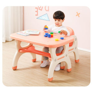 Bộ bàn ghế ăn dặm cho bé cho bé cao cấp 2 trong 1 dễ dàng lắp đặt hai màu hồng và xanh chất liệu cao cấp MK23-020