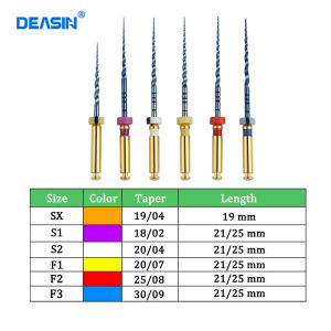 SX-F3 25 mm Dental NiTi Rotary Taper Heat Activated File For dental Root canal equipment