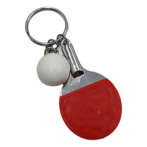 Cute Sport Mini Metal Table Tennis Keychain Bag Pendant Car Keyring Sports Key Chain For Teenager Fan Love Sports Gifts
