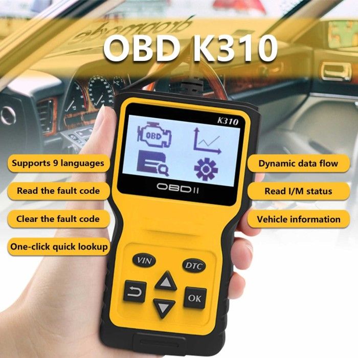 Scanner Sensor Mobil Scanner Mobil OBD2 Universal Alat Scan Pendeteksi Kerusakan Mobil V310 ...