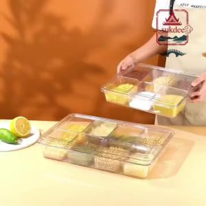 สินค้าพร้อมส่งจากไทย 6/8 กล่องใส่อาหาร กล่องใส่เครื่องปรุง พลาสติกใส่ ใช้สำหรับใส่บัวลอย เย็นสุก เค้กเล็ก ที่ใส่เครื่องปรุง ใส่อาหาร ใช้ได้หลาย