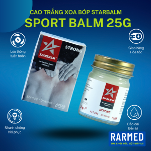 Cao xoa bóp trắng STARBALM SPORT BALM 25g - After cho vận động viên tan bầm chân tay nhức mõi
