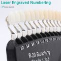 Dental Shade Guide Professional 3D R-20 Tooth Whitening Shade Chart with 20 Colors Teeth Shade Guide with Mirror. 
