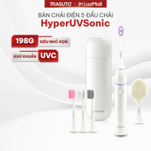 Bàn Chải Điện MASUTO HyperUVsonic Khử Trùng UV Tích Hợp Rửa Mặt Nhỏ GọnTrắng Răng Giảm Ố Vàng Bàn Chải Bảo Vệ Nướu