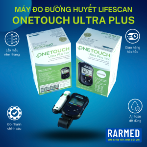 Máy đo đường huyết Lifescan Onetouch Ultra Plus + bút + 10 kim lấy máu