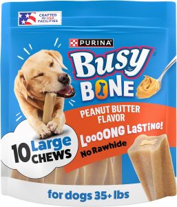 Purina Busy Bone Dog Chew Bone Treats Peanut Butter - 10 ct. Pouch