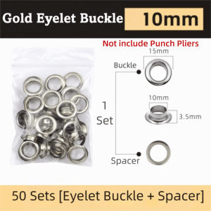 YESMILE 3/8 10mm Size Metal Eyelets Kit Punch Pliers Metal Material Manual Puncher Portable Leathercraft Grommet Eyelet Plier Kit for Tarpaulins