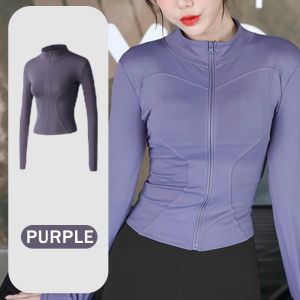 Yoga Jackets tops for Women sports Long Sleeve Coat Zipper tight quick drying fitness Yoga Clothes