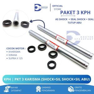 KPH PAKET 3 AS SHOCK DEPAN + SEAL SOK + SEAL TUTUP ABU KHARISMA / SUPRA X 125 / SOK / SKOK / SIL