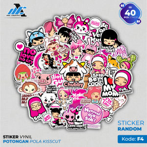 [  MAC ] 40 PCS STICKER AESTHETIC KATA KATA LUCU UNTUK LAPTOP CASE TUMBLER - F4