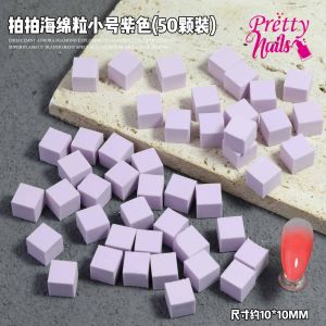 ปากกาฟองน้ํา ทรงสี่เหลี่ยม ขนาดเล็ก สําหรับตกแต่งเล็บ 50 ชิ้น