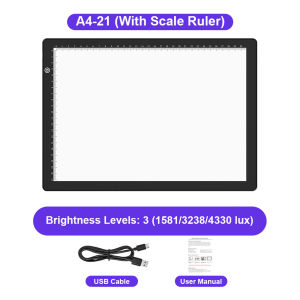 A4 Ultra Thin LED Light Trace Pad Slide Viewer USB Powered Light Board for Diamond Painting Artists Drawing Sketching Animation For 2d Animation Calligraphy