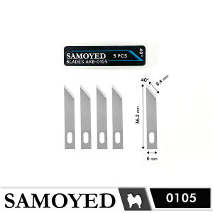 Isi Cutter / Refill / Spare Blades Pisau Seni / Ukir / Pen-Type Precision Art / Craft Knife / Cutter isi 5 Blades Samoyed AKB