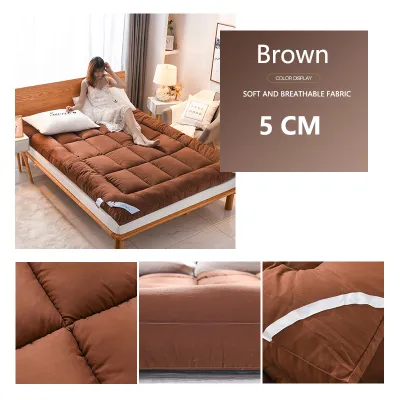 Foldable Mattress Single/Double/Queen/King size Thickened Velvet Mattress Tatami Home/Dormitory/Student Soft