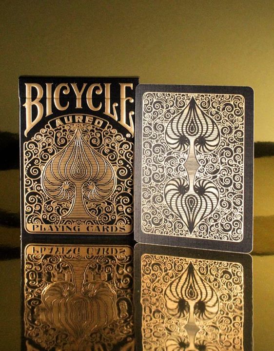 Bicycle Aureo Black Gold Premium Playing Poker Cards by USPCC Made in USA Request 1 Day Shipping Lazada Singapore