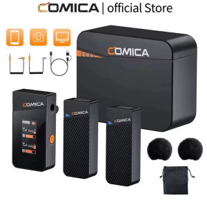 COMICA Vimo C 2.4G Wireless Lavalier Microphone with Charging CaseLapel Mic for Camera Smartphone Podcast Interview Vlog