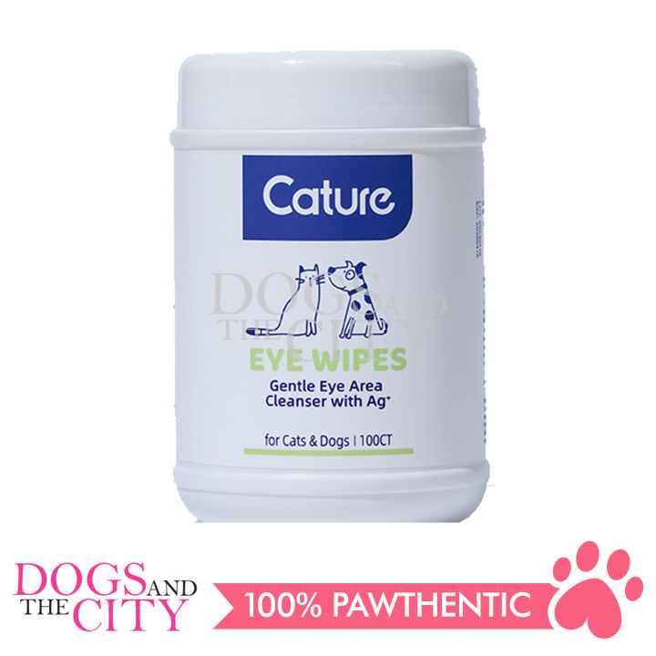 Cature Pet Eye Wipes/Tear Stain Remover Wipes 100 count for Dog