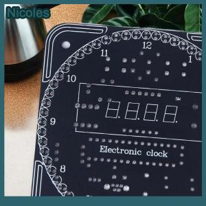 [Nicoles] DIY Rotating LED Electronic Digital Clock Kit Light Controlled Temperature Display LED Digital Time Display Soldering Practice