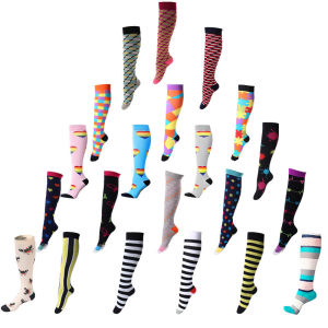 Compression Socks Knee High Men Sports Socks 20-30mmHg Edema Diabetes Varicose Veins Running Women Marathon Compression Stocking