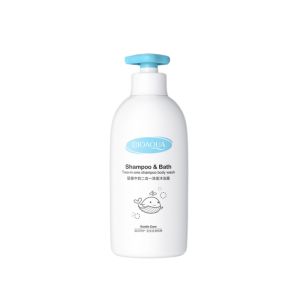 BIOAQUA Baby Daily Moisture Gentle Bath Wash & Shampoo 500ml Hypoallergenic Tear-Free & Paraben-Free Formula for Sensitive Hair & Skin Lightly Scented
