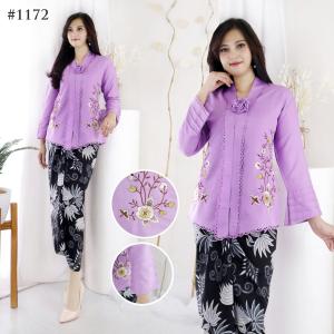 Atasan Kebaya Encim/Kebaya Modern Katun Dengan Aplikasi Bordir