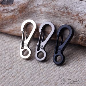 SF clasp hook single hole clip Stainless Steel Alloy Paracord spring Quickdraw Carabiner snap buckle keyring keychain