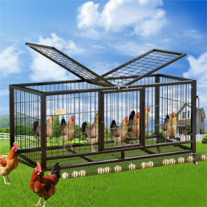 Foldable Chicken Cage scratch pen made in high quality metal Wire Coated Materials For Small Poultry