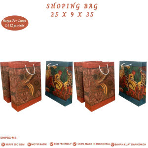 Paper Bag Medium Batik Shopping Bag Medium Kertas Kraft (Isi 12 Pcs-S.HIPBG-MB)
