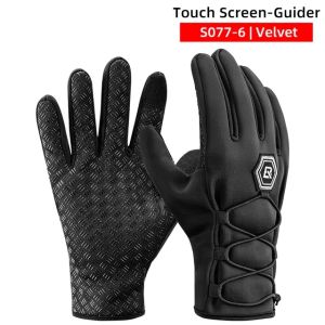 ROCKBROS Motorcycle Gloves Adjustable Warm Full Finger Gloves Anti-slip Toch-screen Windproof Cycling Gloves